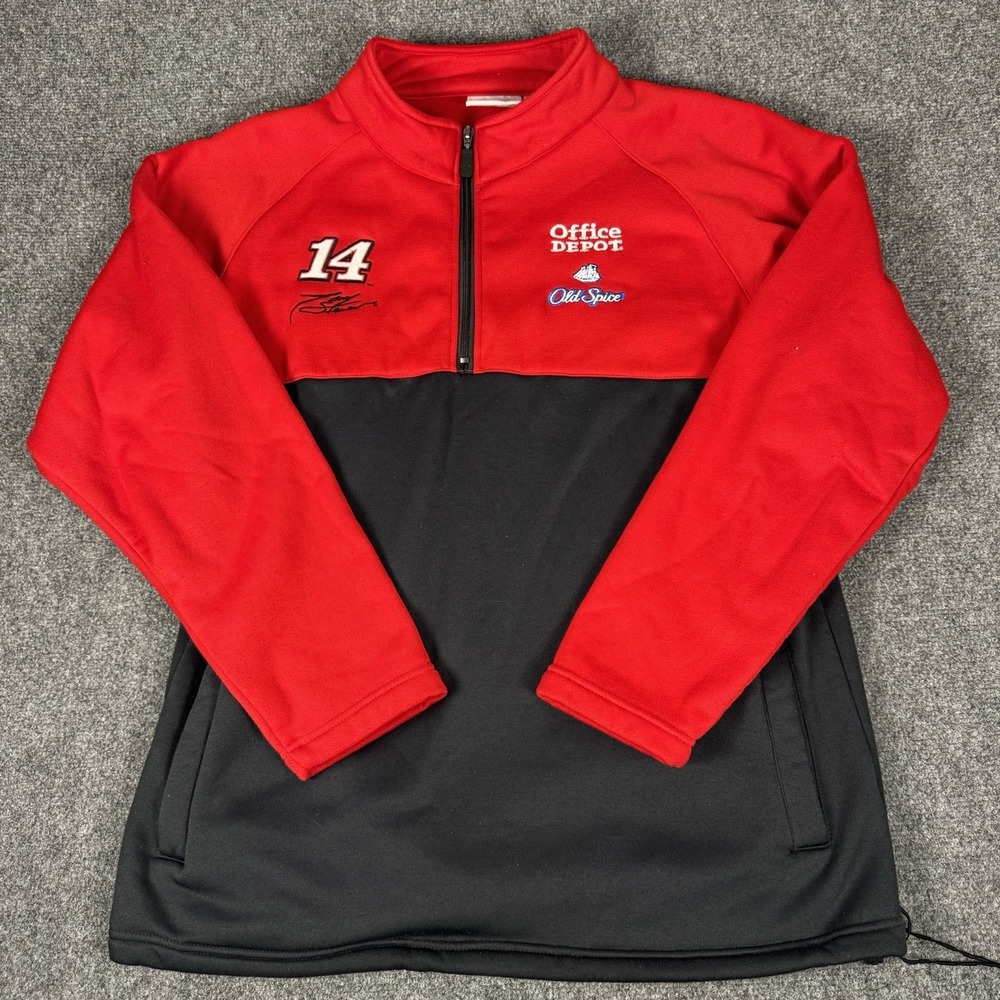 Tony Stewart Nascar Pullover 1/4 Zip Men's Size M Casual Racing Race Outdoor